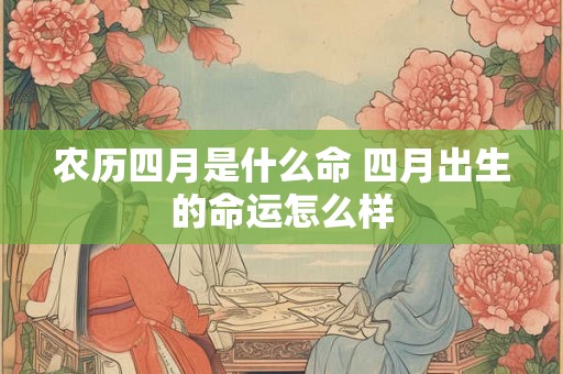 农历四月是什么命 四月出生的命运怎么样