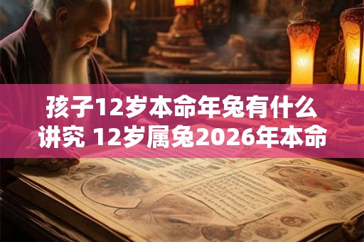 孩子12岁本命年兔有什么讲究 12岁属兔2026年本命年如何转运