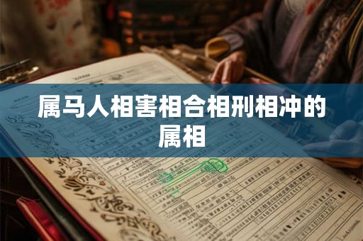 属马人相害相合相刑相冲的属相