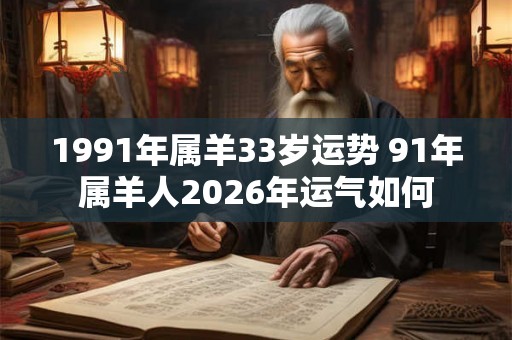 1991年属羊33岁运势 91年属羊人2026年运气如何