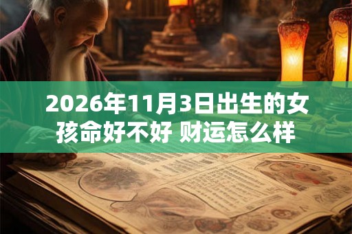 2026年11月3日出生的女孩命好不好 财运怎么样