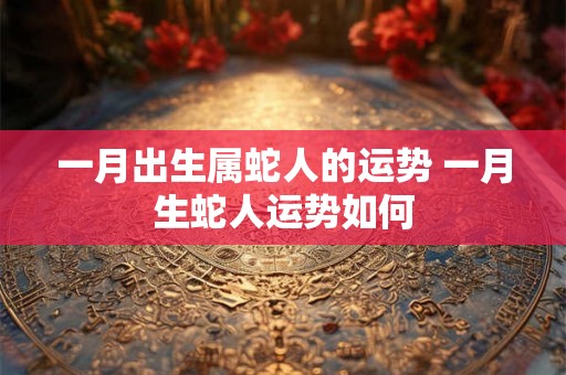 一月出生属蛇人的运势 一月生蛇人运势如何