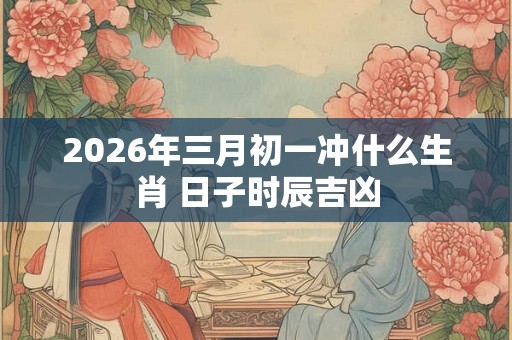 2026年三月初一冲什么生肖 日子时辰吉凶