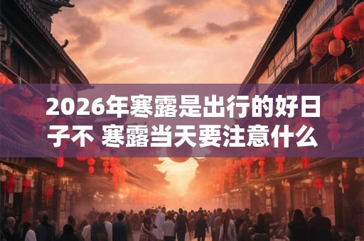 2026年寒露是出行的好日子不 寒露当天要注意什么