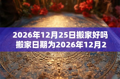 2026年12月25日搬家好吗 搬家日期为2026年12月25日吗