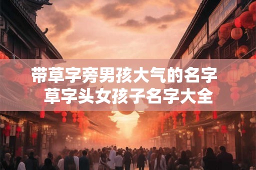 带草字旁男孩大气的名字 草字头女孩子名字大全 带草字旁男孩大气的名字 草字头女孩子名字大全