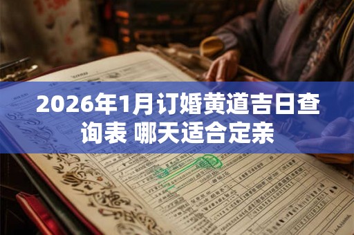 2026年1月订婚黄道吉日查询表 哪天适合定亲 2026年1月订婚黄道吉日查询表 哪天适合定亲