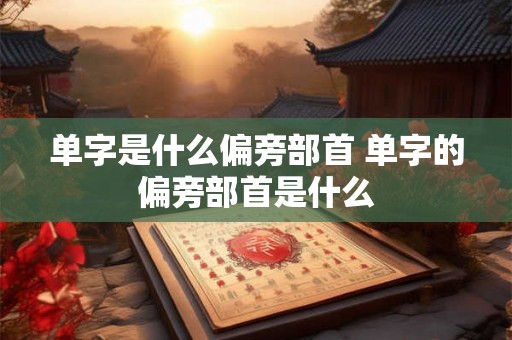 单字是什么偏旁部首 单字的偏旁部首是什么