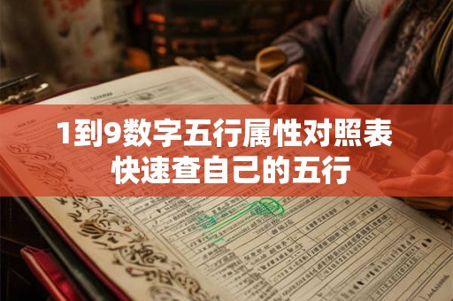 1到9数字五行属性对照表  快速查自己的五行