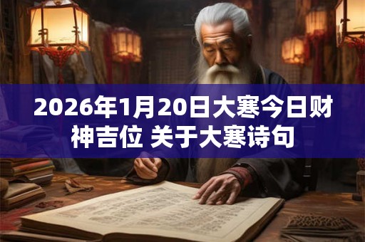 2026年1月20日大寒今日财神吉位 关于大寒诗句