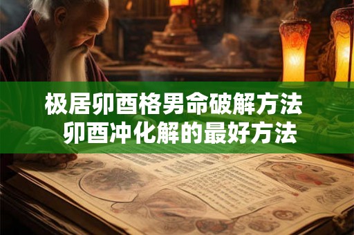 极居卯酉格男命破解方法  卯酉冲化解的最好方法
