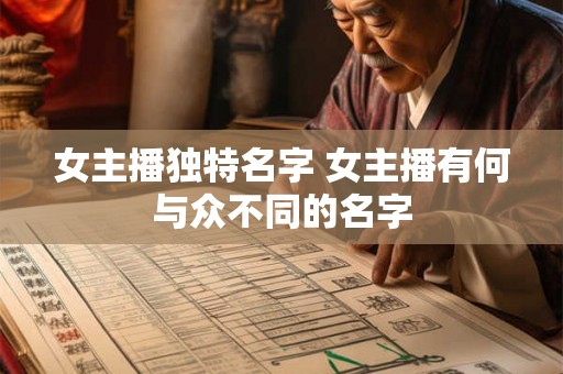 女主播独特名字 女主播有何与众不同的名字