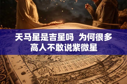 天马星是吉星吗  为何很多高人不敢说紫微星