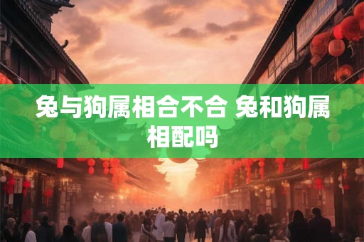 兔与狗属相合不合 兔和狗属相配吗
