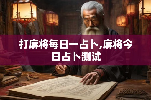 打麻将每日一占卜,麻将今日占卜测试 打麻将每日一占卜,麻将今日占卜测试