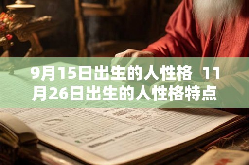 9月15日出生的人性格 11月26日出生的人性格特点 9月15日出生的人性格 11月26日出生的人性格特点
