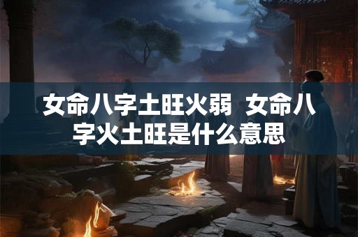 女命八字土旺火弱  女命八字火土旺是什么意思