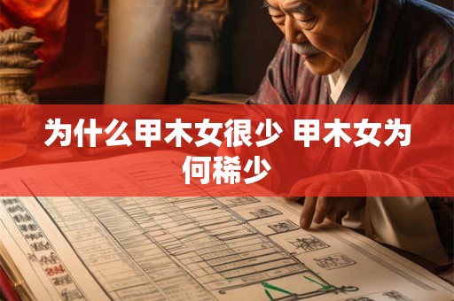 为什么甲木女很少 甲木女为何稀少
