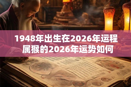 1948年出生在2026年运程 属猴的2026年运势如何 1948年出生在2026年运程 属猴的2026年运势如何