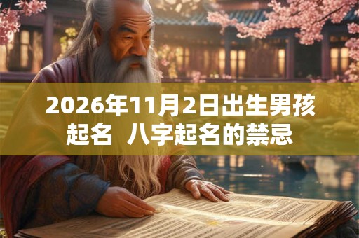 2026年11月2日出生男孩起名  八字起名的禁忌