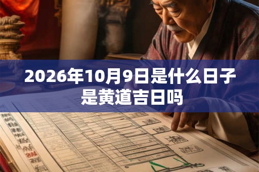 2026年10月9日是什么日子 是黄道吉日吗