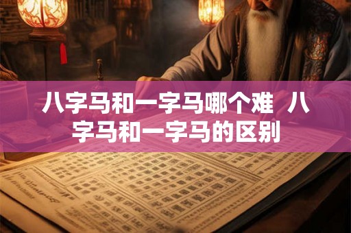 八字马和一字马哪个难  八字马和一字马的区别