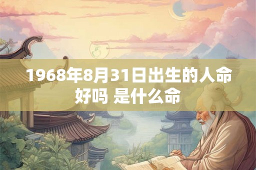 1968年8月31日出生的人命好吗 是什么命