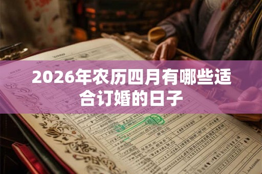 2026年农历四月有哪些适合订婚的日子