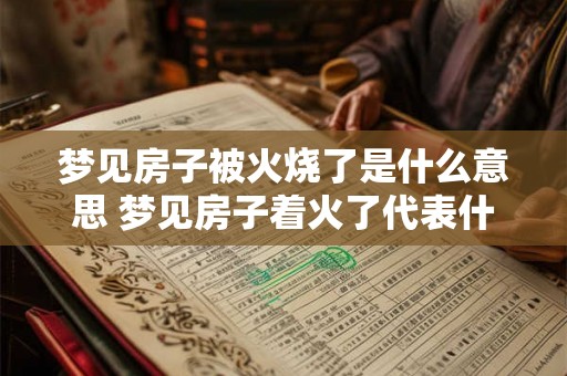 梦见房子被火烧了是什么意思 梦见房子着火了代表什么