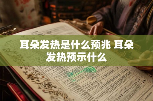 耳朵发热是什么预兆 耳朵发热预示什么
