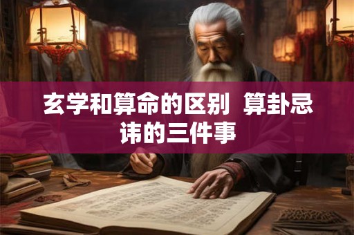 玄学和算命的区别  算卦忌讳的三件事