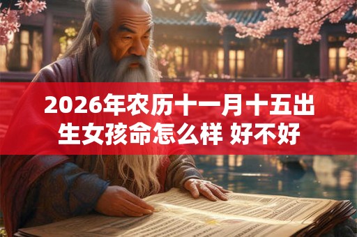2026年农历十一月十五出生女孩命怎么样 好不好