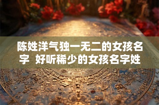 陈姓洋气独一无二的女孩名字  好听稀少的女孩名字姓陈