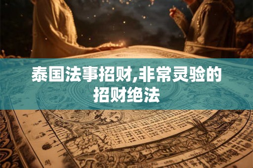 泰国法事招财,非常灵验的招财绝法