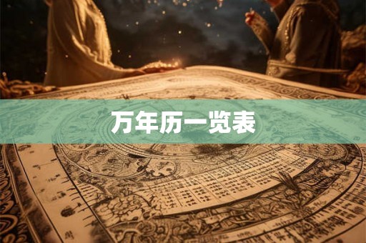 万年历一览表