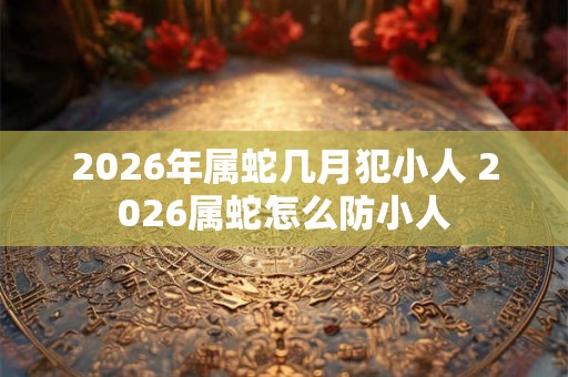 2026年属蛇几月犯小人 2026属蛇怎么防小人