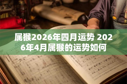 属猴2026年四月运势 2026年4月属猴的运势如何