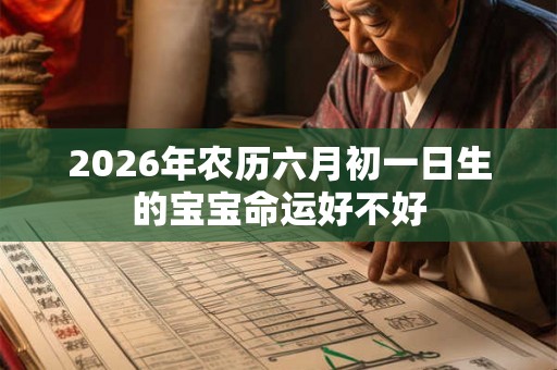 2026年农历六月初一日生的宝宝命运好不好