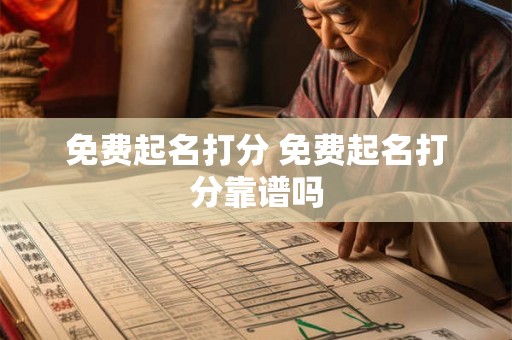 免费起名打分 免费起名打分靠谱吗