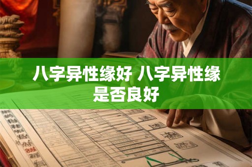 八字异性缘好 八字异性缘是否良好