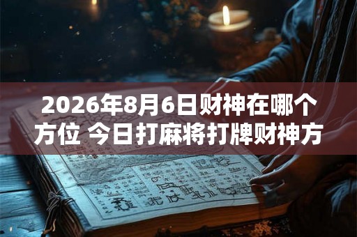 2026年8月6日财神在哪个方位 今日打麻将打牌财神方位