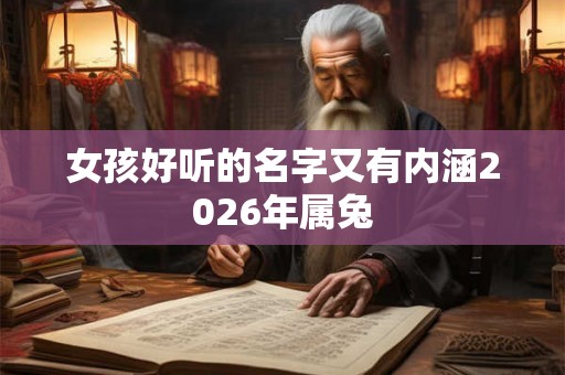 女孩好听的名字又有内涵2026年属兔