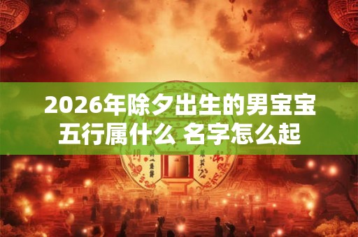 2026年除夕出生的男宝宝五行属什么 名字怎么起