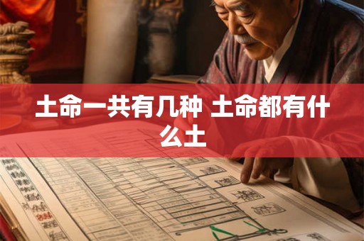 土命一共有几种 土命都有什么土