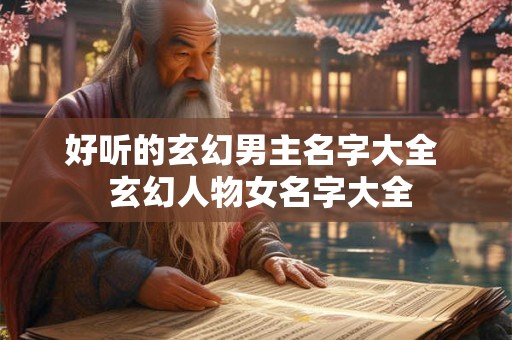 好听的玄幻男主名字大全  玄幻人物女名字大全