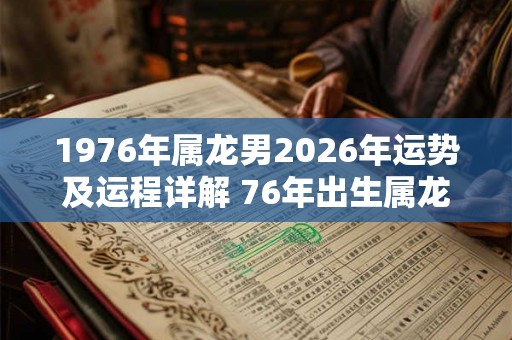1976年属龙男2026年运势及运程详解 76年出生属龙人2026全年每月运势男性 1976年属龙男2026年运势及运程详解 76年出生属龙人2026全年每月运势男性