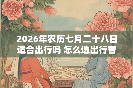 2026年农历七月二十八日适合出行吗 怎么选出行吉日