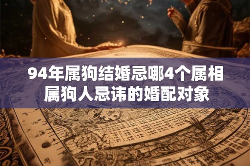 94年属狗结婚忌哪4个属相 属狗人忌讳的婚配对象 94年属狗结婚忌哪4个属相 属狗人忌讳的婚配对象