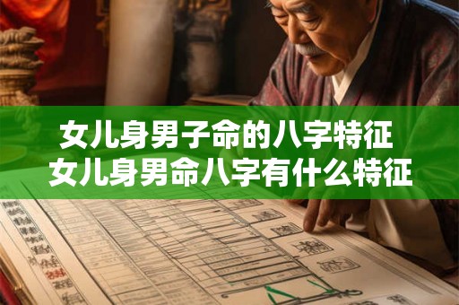 女儿身男子命的八字特征 女儿身男命八字有什么特征