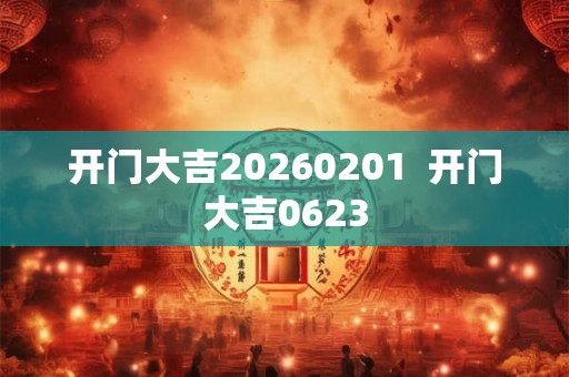 开门大吉20260201 开门大吉0623 开门大吉20260201 开门大吉0623